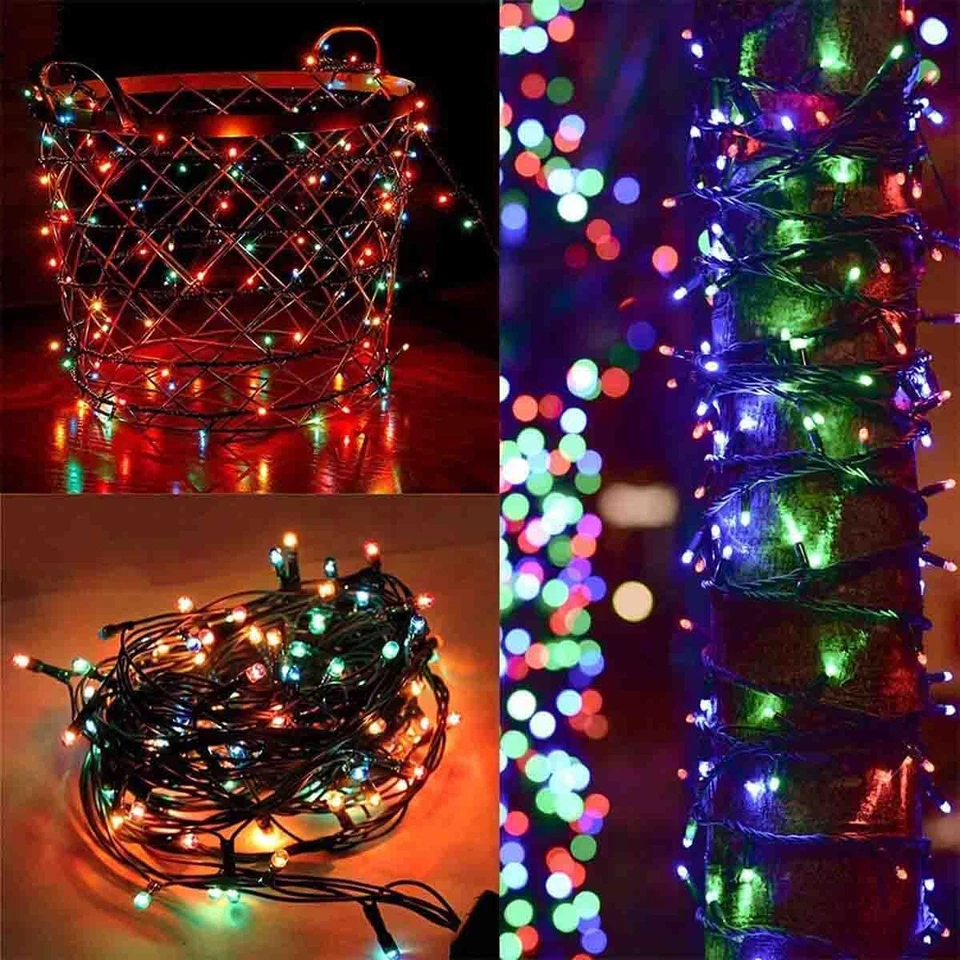 100 LED Solar Powered String Fairy Lights Outdoor Garden Wedding Party Xmas - Image 4 of 4