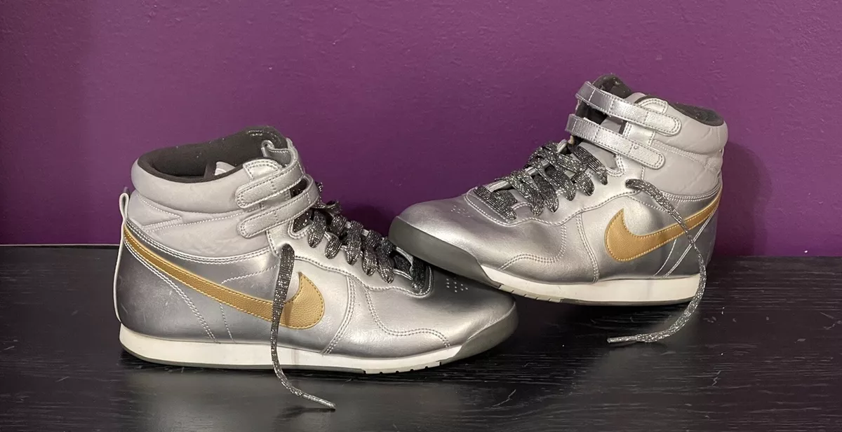 Nike Aerofit High Silver Womens Retro Moon Boots Varsity Shoes 324849 071 Size 7
