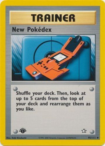 Pokemon Card - Neo Genesis 95/111 - NEW POKEDEX (uncommon) **1st Edition** - NM