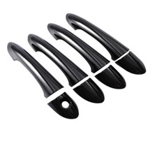 Glossy Black No Smart Key Door Handle Cover Trim For 2011-2014 Hyundai Sonata