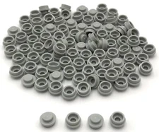 Lego 100 New Light Bluish Gray Plates Round 1 x 1 Stud Pieces