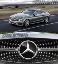 F&uuml;r Mercedes-Benz2012-2018 W205 W212 W176 W218 silber Stern Emblem Grill 3D Logo