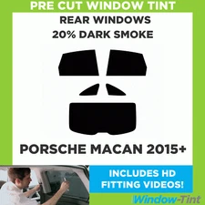 For Porsche Macan 2015+ Pre Cut Window Tint Kit 20% Dark Rear Car Tinting Film