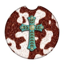 4PC/CHRISTIAN2.6'' Car Coasters Absorbent for Auto Cup Holder Coaster