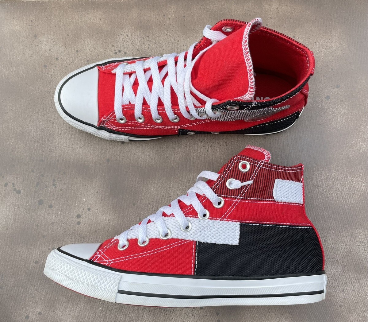 Size 10 Converse Chuck Taylor All Star High Patchwork University Red  2020