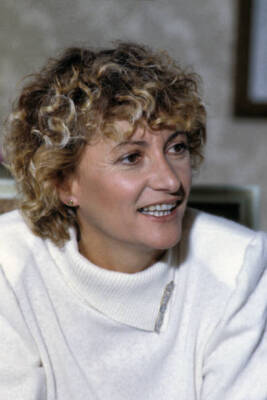 Portrait of Eve Ruggieri in February 1981 in Paris France Old Photo