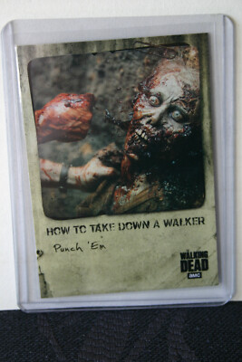 Topps THE WALKING DEAD Hunters Hunted How To Take Down A Walker HT-4 Punch 'em
