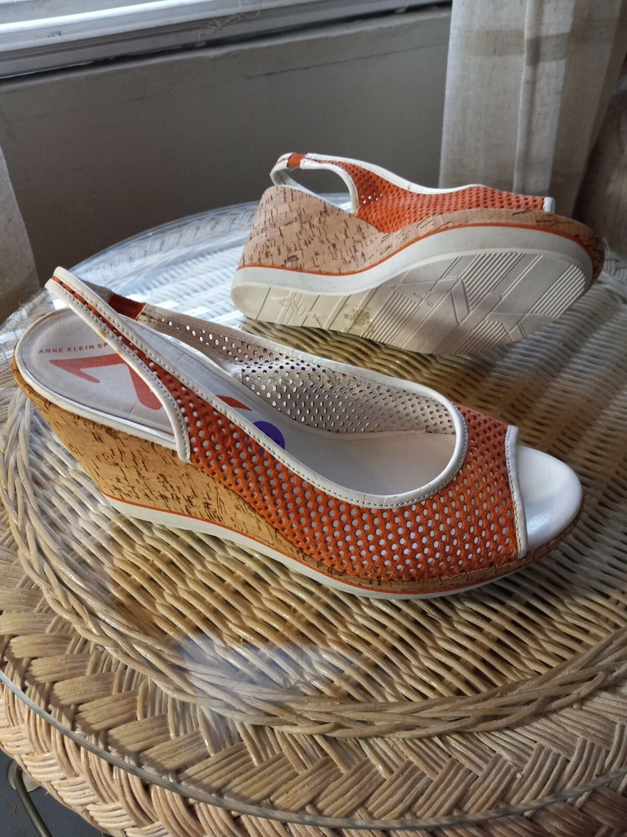 Anne klein cork best sale shoes