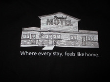 SCHITT'S CREEK  Rosebud Motel "Where Every Stay Feels Like Home" Black Shirt 2XL