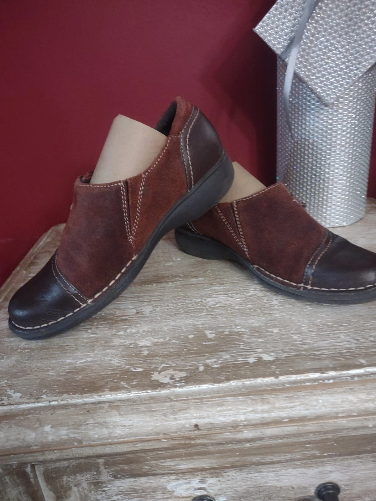 Ballerine Clarks Artisan in camoscio e pelle marrone taglia 5M 31070 2059