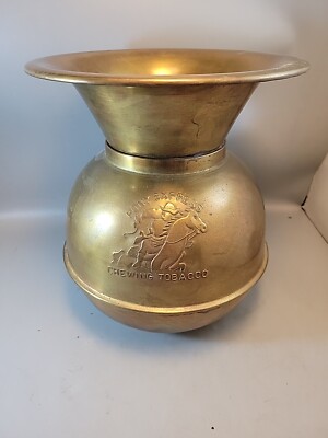 pony express chewing tobacco Chewing Tobacco Brass Spittoon Pony Express Vintage
