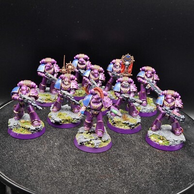 Pro Painted Warhammer 40k Emperors children MK4 marines ×10 F7 games workshop HH