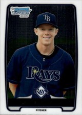 2012 Bowman Chris Rearick #BCP57 Chrome Prospects Tampa Bay Rays