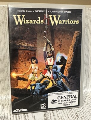 Wizards and Warriors PC CD Rom Game 2 Disc RPG Activision Asia-Pacific Vintage