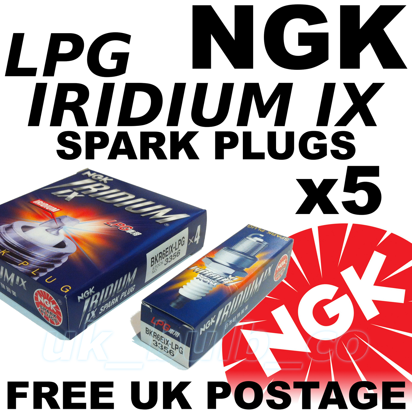 5x NGK IRIDIUM IX LPG SPARK PLUGS VOLVO S80 2.4 lt 170 BHP 98 06 No. 3356