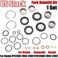 Fork Bushing Dust Oil Seal Rebuild Repair Kit For Suzuki 91-09 GSXR750 / GSXR600