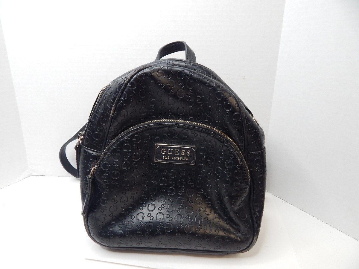 GUESS Black Leather Backpack Small Backpack Black Leather Guess Backpack Designer Faux  main image 4