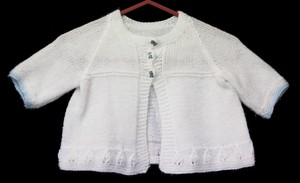 infant white cardigan
