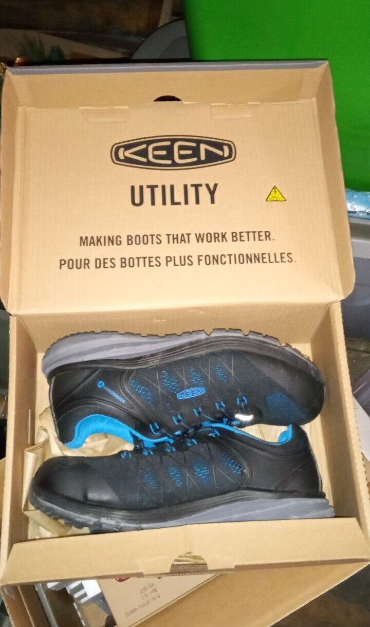 Sneakers stringate da uomo Keen Utility Vista Energy nere brillanti blu taglia US 11D