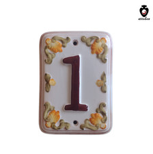 Numero civico in ceramica targa da esterno marrone dal 1 al 9 casa villa