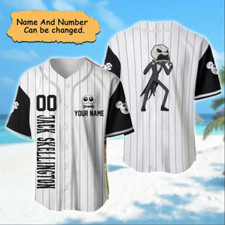 Personalize Skeleton Name And Number 3D Baseball Jersey Shirt Halloween Gift