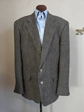 🇺🇲 Vtg Tallia Uomo Wool Sports Coat Made In USA 40R Gray Multicolor