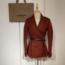 [BURBERRY BIRT] Pea coat with cashmere blend belt USSize4