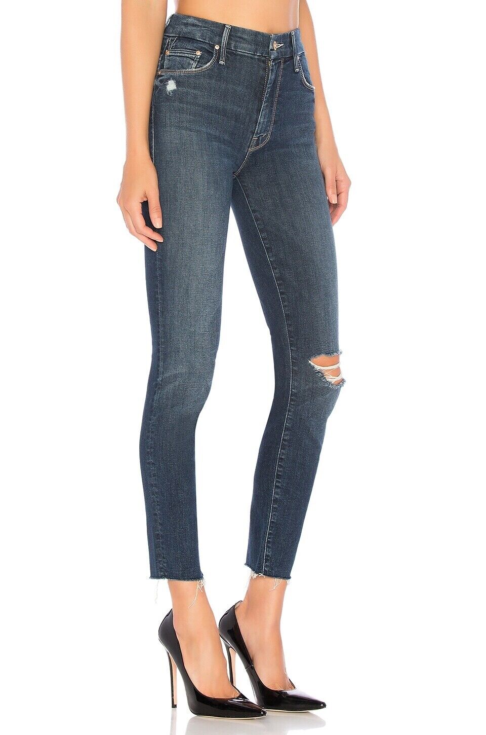 MOTHER High Waisted Looker Ankle Fray Skinny Jean… - image 23