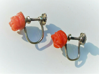 Bague En Argent Doré Et Corail - bagues