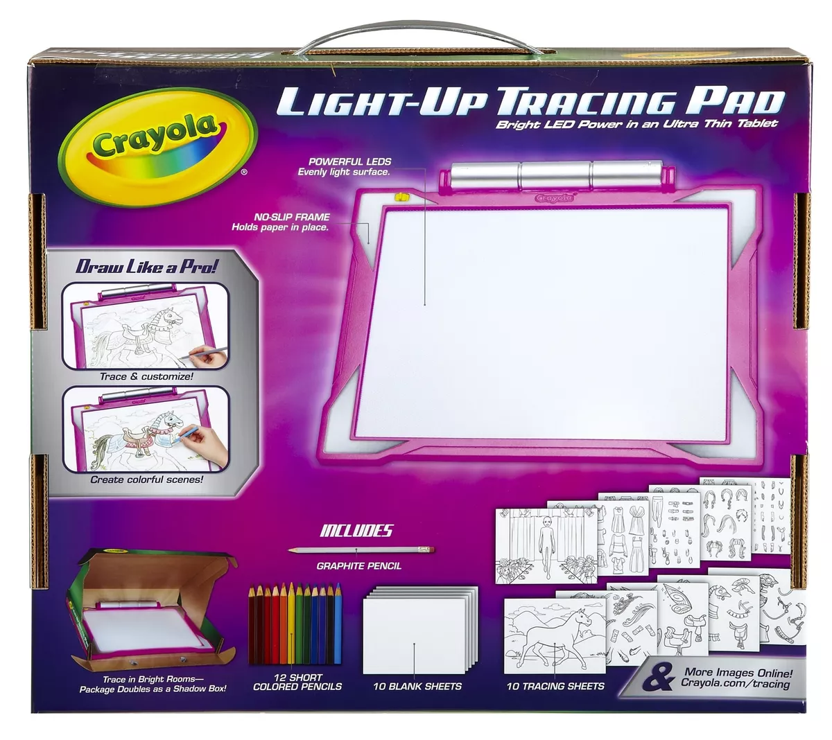 Crayola 040908A000 Light Up Tracing Pad-Pink for sale online