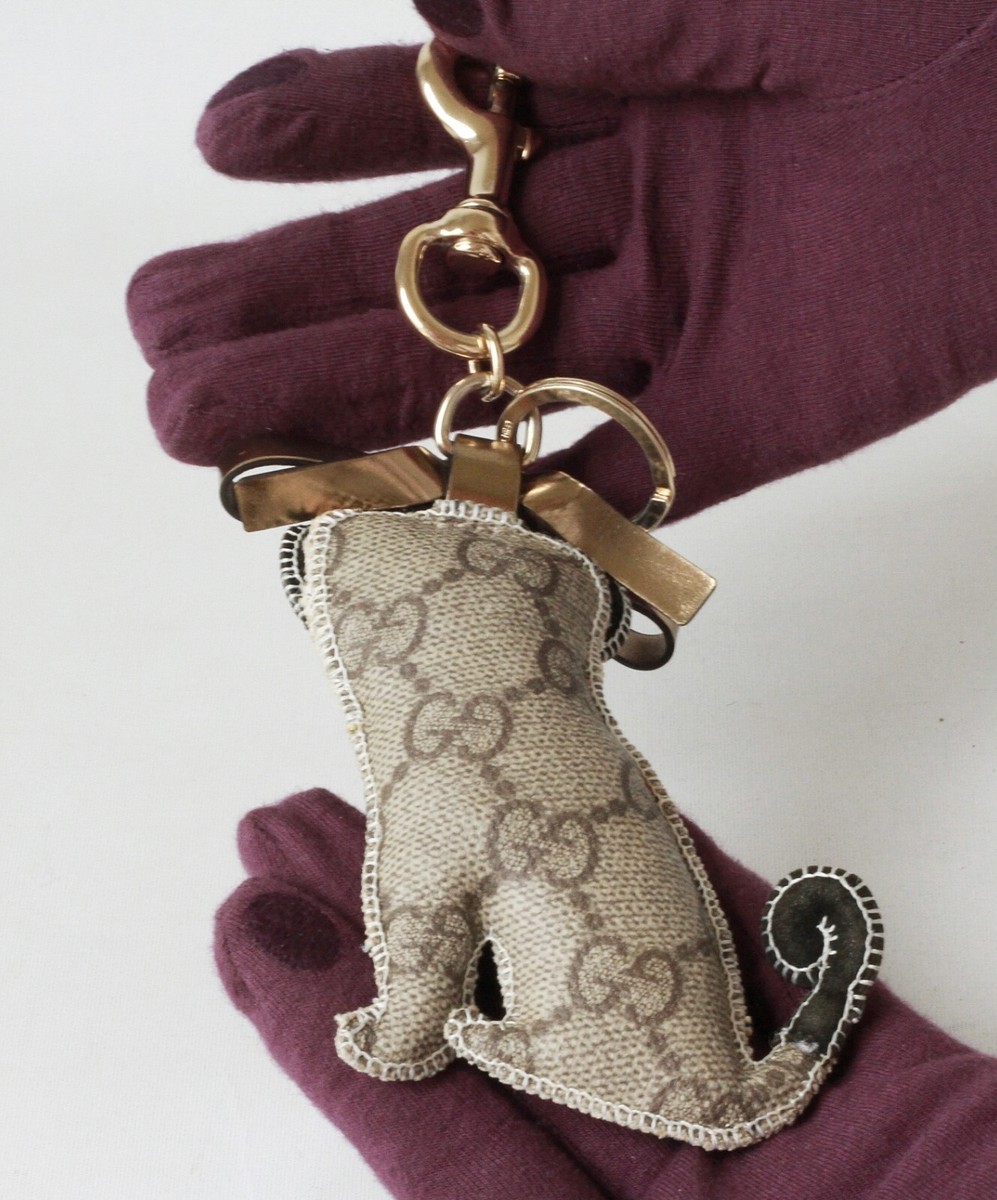 GUCCI Guccioli Oliver Pug Dog Key Ring,Bag Charm | eBay