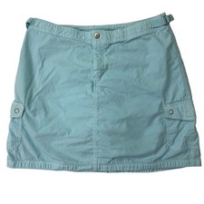 Fresh Produce Skort Womens Small Light Blue Y2K Cargo Cotton Preppy Gold Skirt