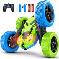 Ferngesteuertes Auto 2,4 Ghz Allrad Offroad Stuntauto 360° Drehbar Blau-GrüN