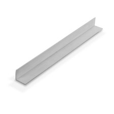 36 inch 5/8x5/8x1/16 inch Styrene Plastic 90-Degree Angle Extruded Bar White