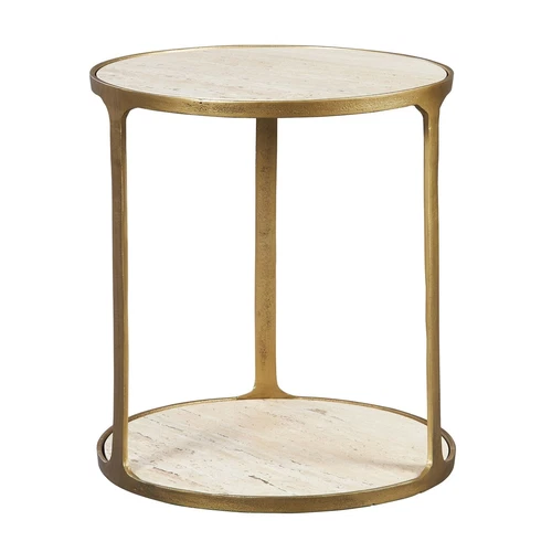Uttermost Clench Brass Side Table - Picture 1 of 3