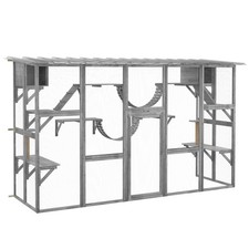Catio Outdoor Cat Enclosure House for Multiple Cats Condo Resting Box Bridges