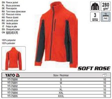 Yato Polar Fleecejacke Soft Rose Gr&ouml;&szlig;e S-XXXL Freie Auswahl