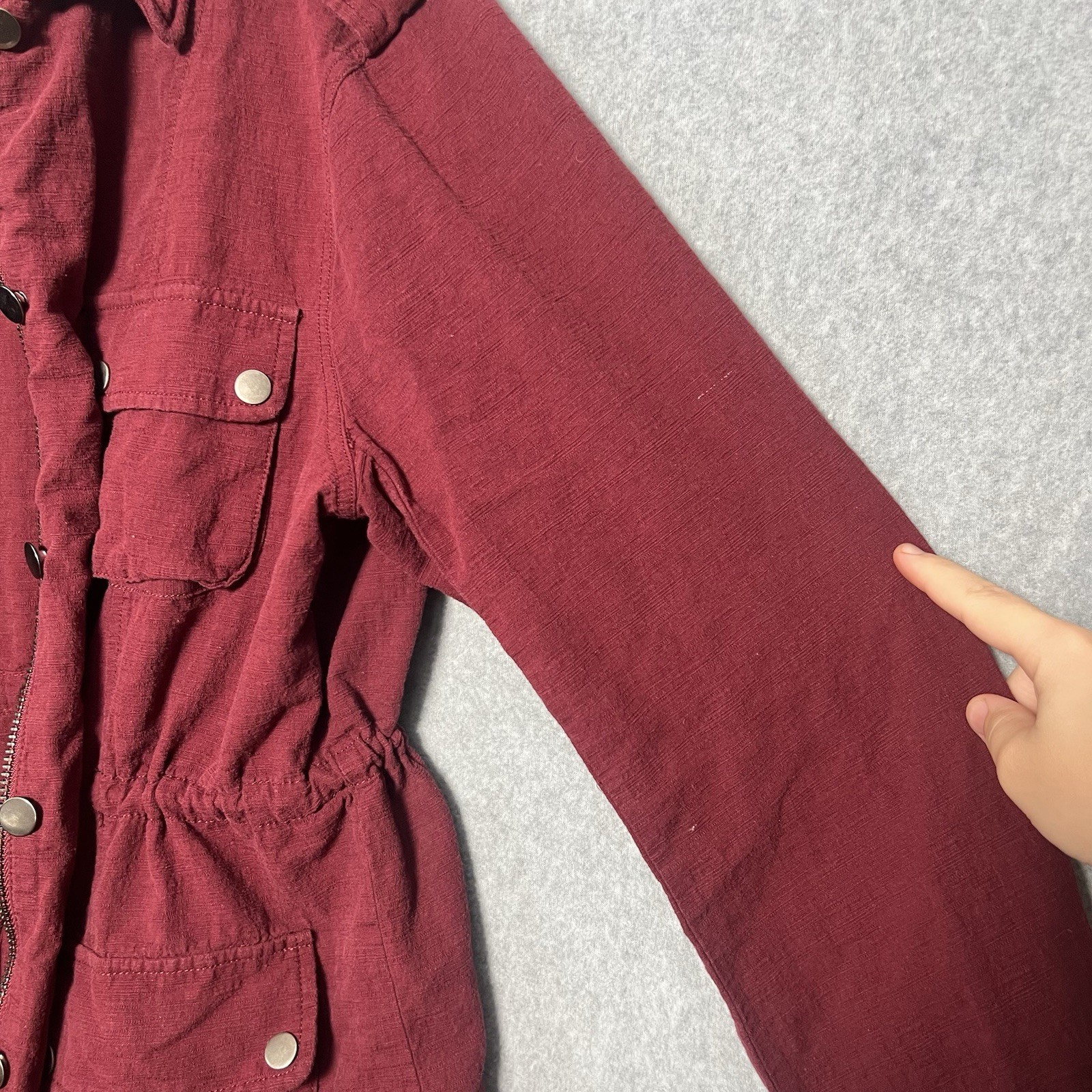 Blu Pepper Utility Jacket Button Zip Drawstring P… - image 7