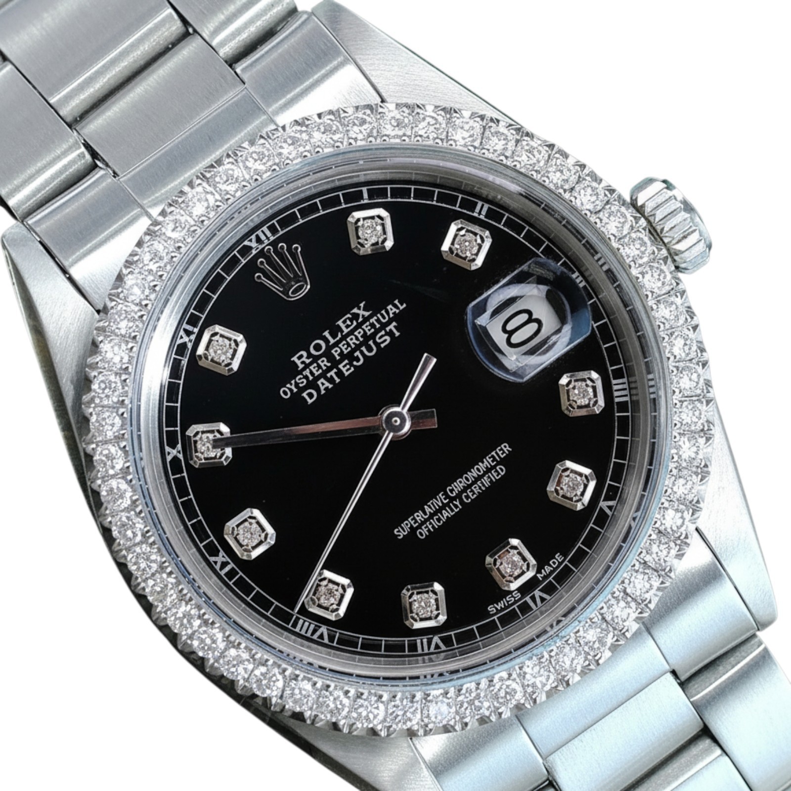 Rolex Datejust Stainless Steel Black Bezel