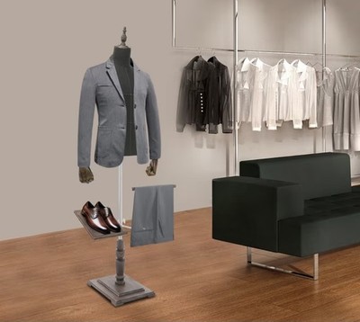 SCHAUFENSTERPUPPE MIT HALTER HERREN 180 CM HOCH HIGH HOCHWERTIGER ARTIKEL