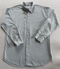 Peter Millar Men's XL Blue Plaid 100 Cotton Regular Fit Dress Shirt