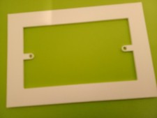 Acoustic Wall Panel Socket Surround  WHITE  2-Gang DOUBLE Backing Spacers