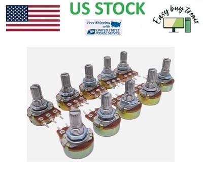 US Stock 5pcs 5K ohm Linear Taper Rotary Potentiometer Panel pot B05K 15mm
