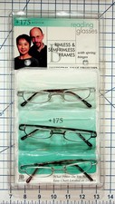 Design Optics 1.75 Magnification Reading Glasses 3-Pack Spring Hinge Aspheric