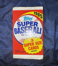 Topps 1985 Super Baseball MLB Oversized Base Set Pack, 3 Cards