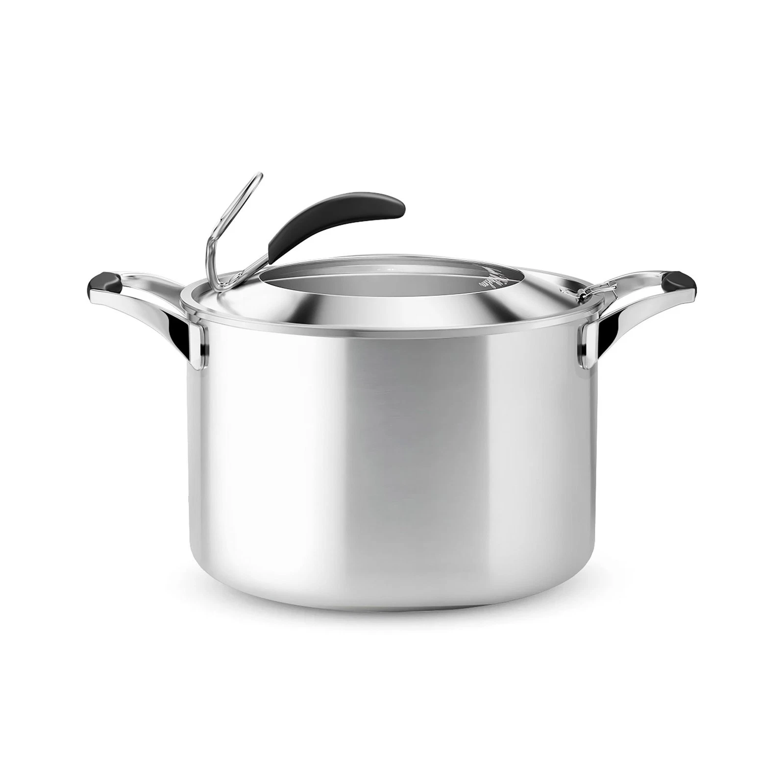Gunter Wilhelm 8 Quart Stockpot with Lid – 5-Ply Stainless Steel Soup Pot