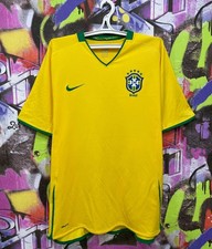 Brazil 2008 Home Shirt WORLD CUP CBF Camisa Soccer Jersey Nike VTG Mens size XL