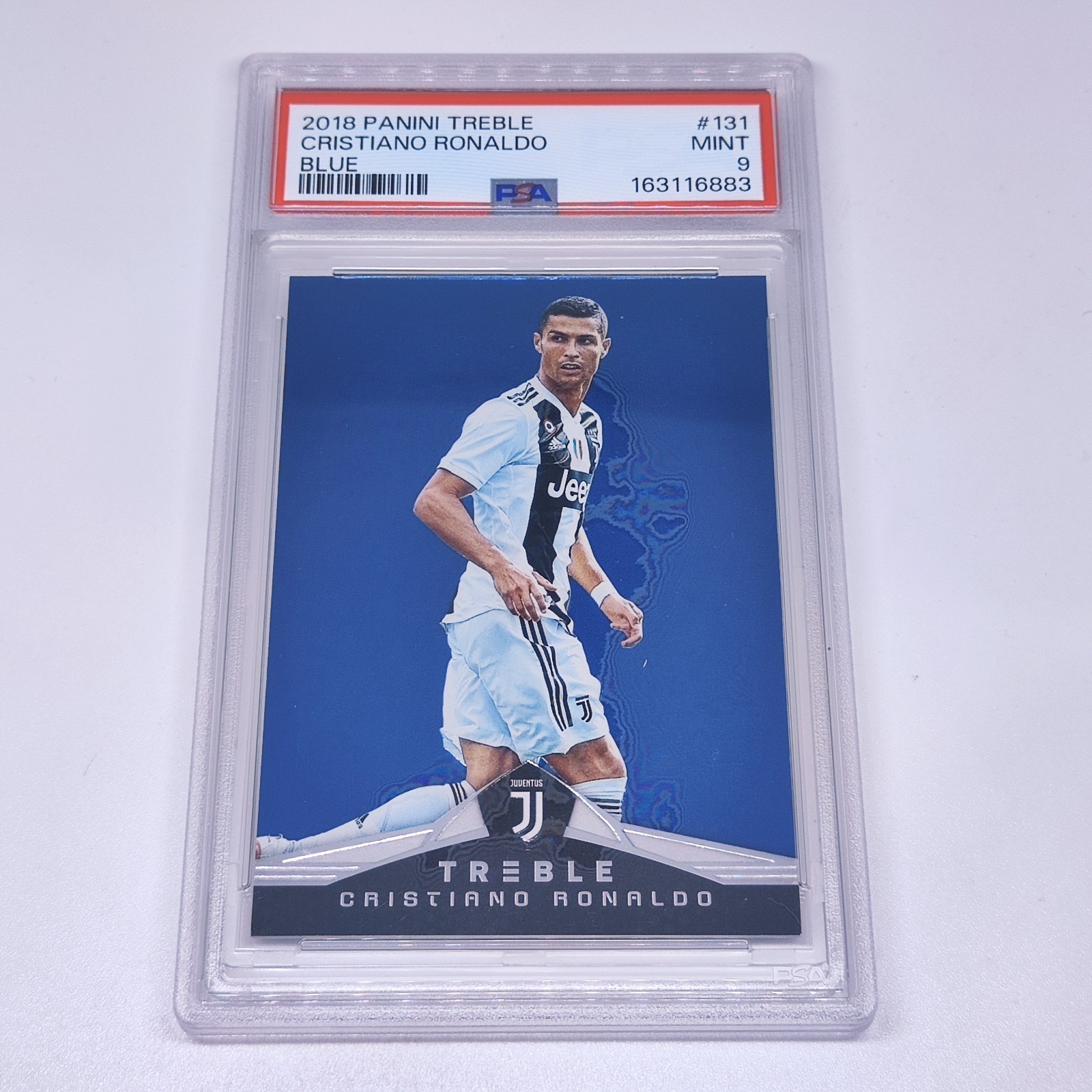 2018 Panini Treble Blue #131 CRISTIANO RONALDO /75 PSA 9 Mint!!