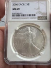 U.S. Mint 2006 American Silver Eagle NGC MS69 1 oz .999
