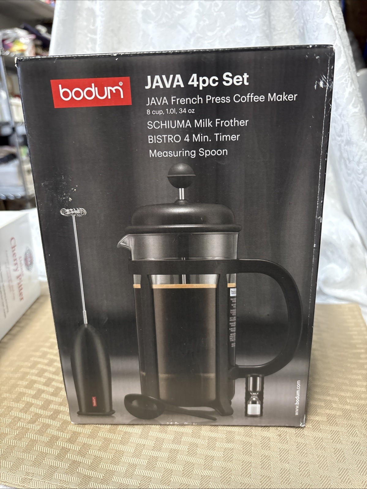 4pc Java Set W Milk Frother,timer
